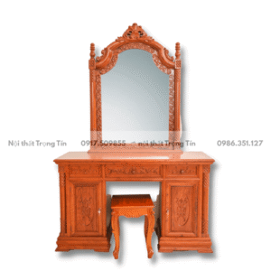 bàn trang điểm gỗ cam xe