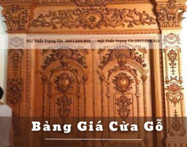 bảng báo giá cửa gỗ tại nội thất trọng tín