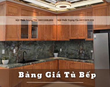 bảng giá tủ bếp gỗ