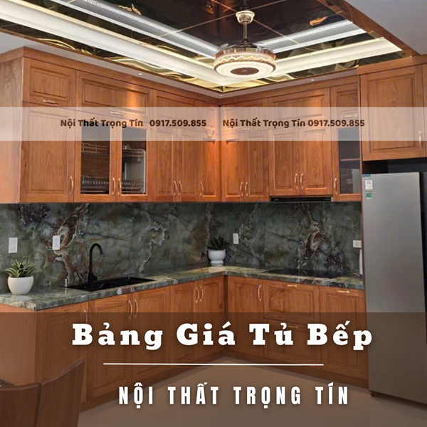 bảng giá tủ bếp gỗ