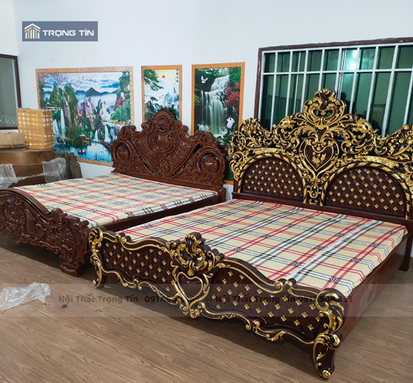 giường ngủ hoàng gia -nội thất trọng tín