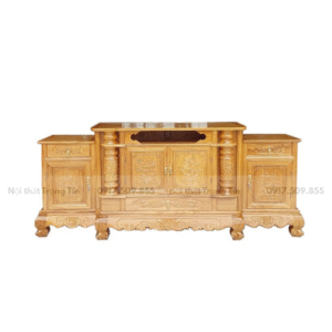 Kệ ti vi gỗ gõ đỏ sang trọng
