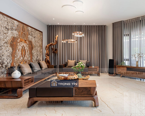 Mẫu sofa gỗ góc chữ L