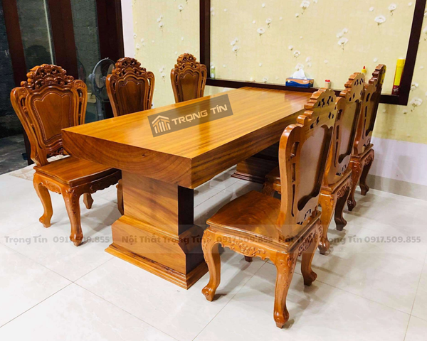 mẫu bàn ghế ăn nguyên khối sang trọng