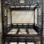 giường long sàng cẩn ốc gỗ gụ việt nam