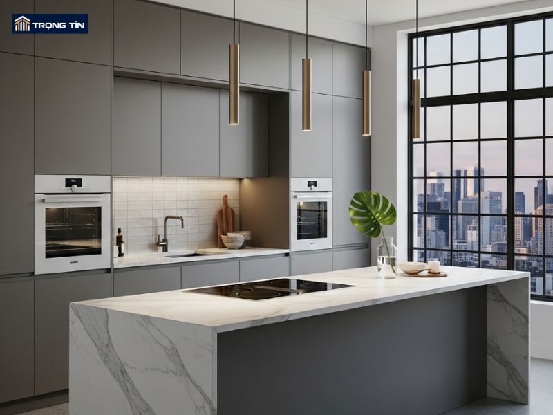 thiết kế nội thất phòng bếp thông minh gọn gàng