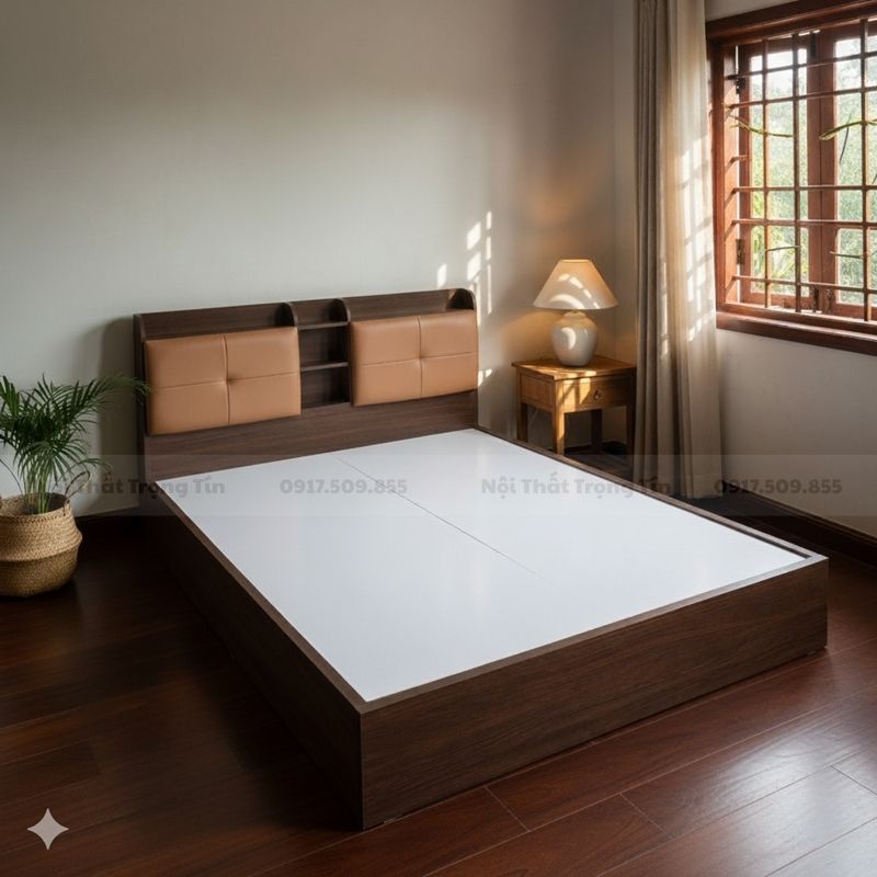 giường ngủ gỗ công nghiệp bọc da cao cấp